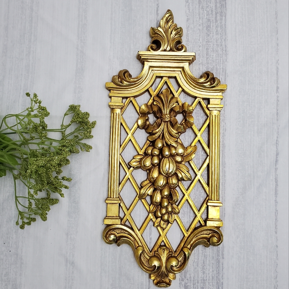 Vtg HOMCO Syroco Wall Decor- C